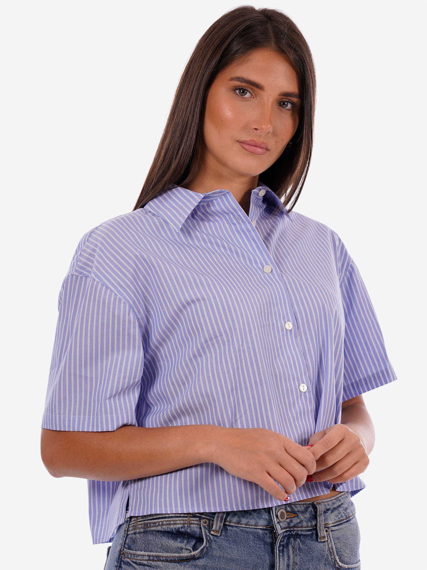 Camicia maniche corte GAELLE da Donna - blu GA9837AZZURRO