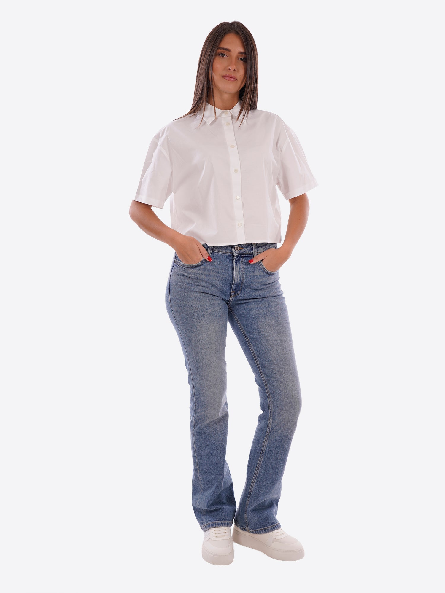 Camicia maniche corte GAELLE da Donna - bianco GA9858BIANCO