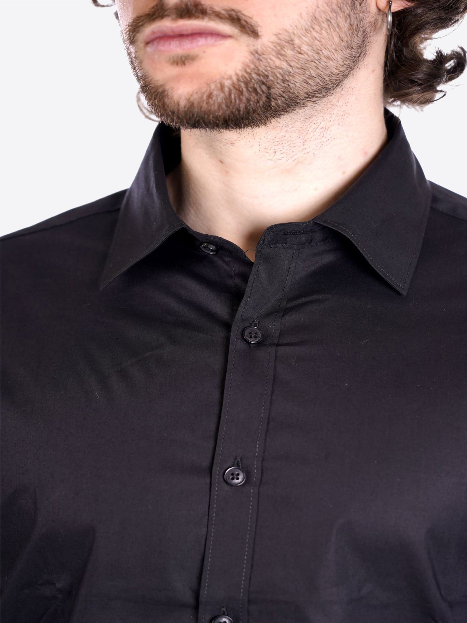Camicia GIANNI LUPO da Uomo - nero GL070DA-S26BLK