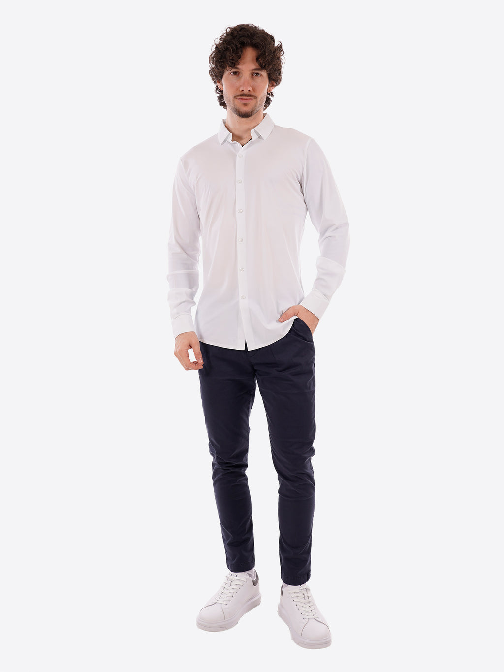 Camicia GIANNI LUPO da Uomo - bianco GL1002TB-S26WHT