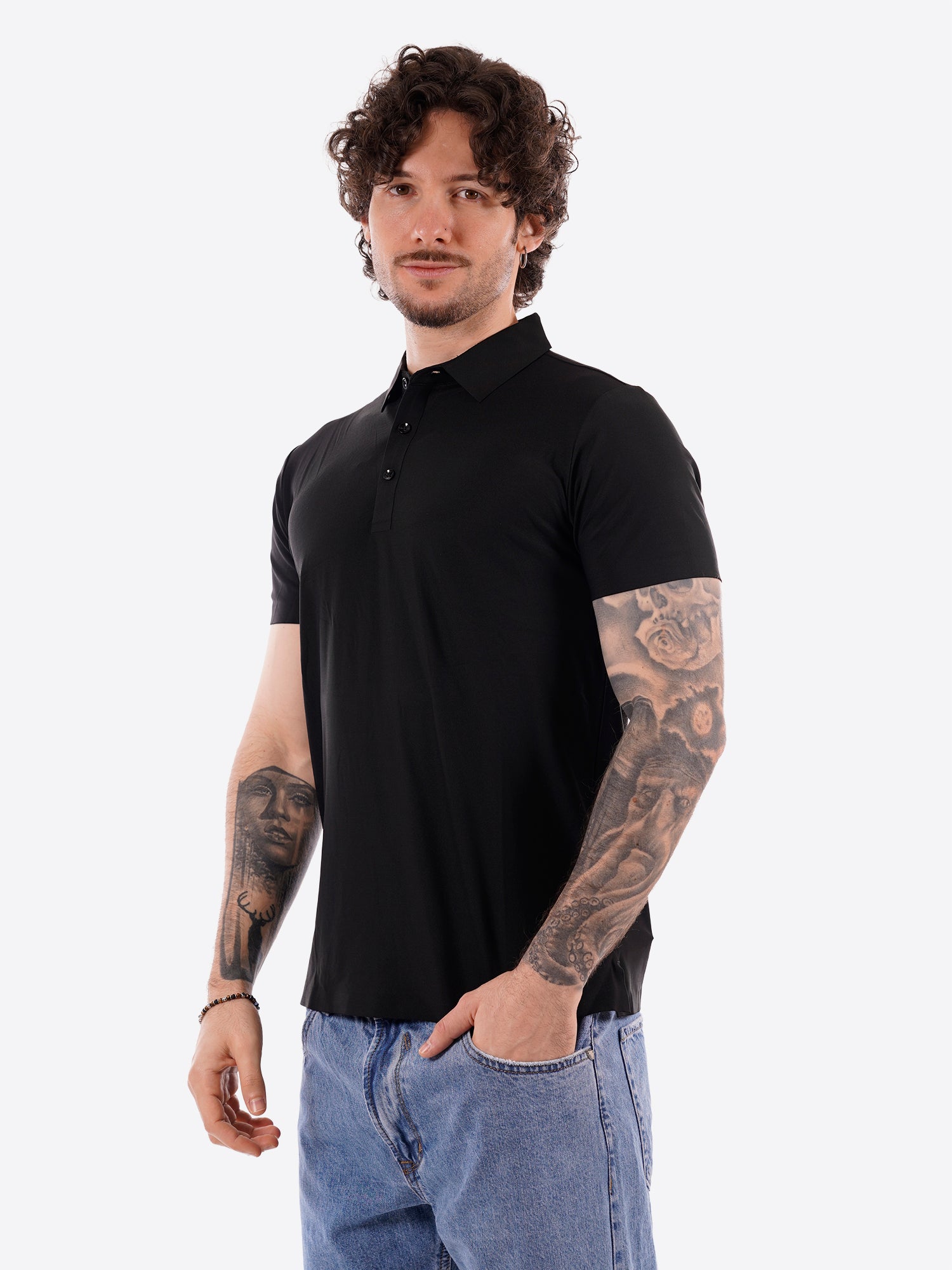 Polo GIANNI LUPO da Uomo - nero GL1003TB-S26BLK