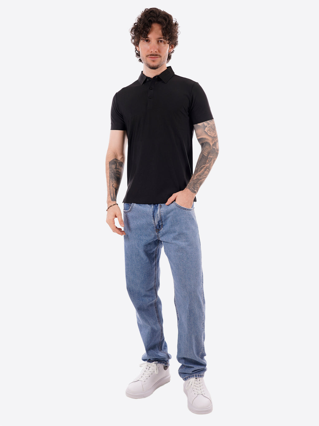 Polo GIANNI LUPO da Uomo - nero GL1003TB-S26BLK