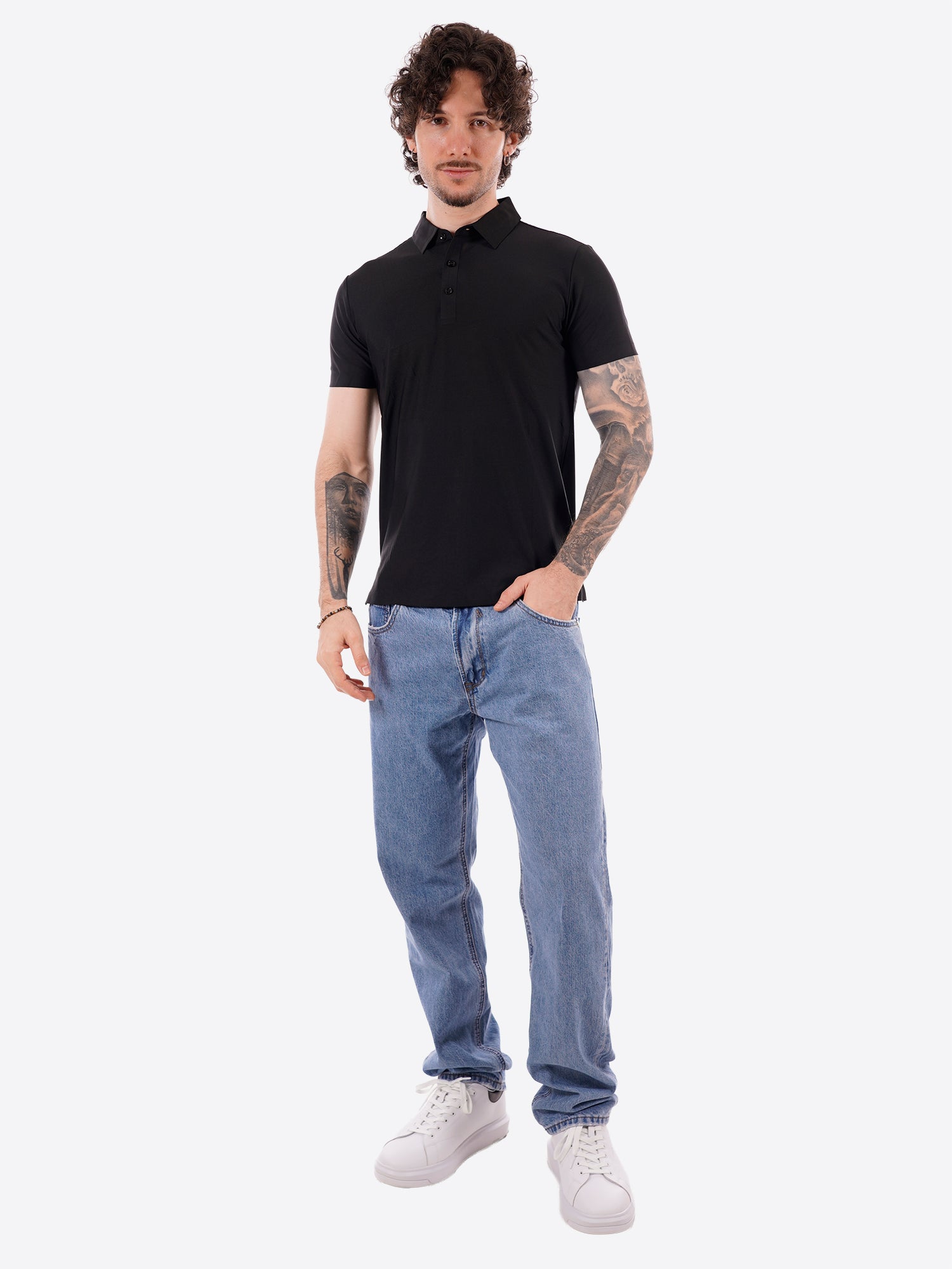 Polo GIANNI LUPO da Uomo - nero GL1003TB-S26BLK