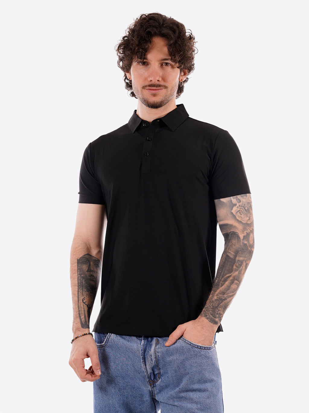Polo GIANNI LUPO da Uomo - nero GL1003TB-S26BLK