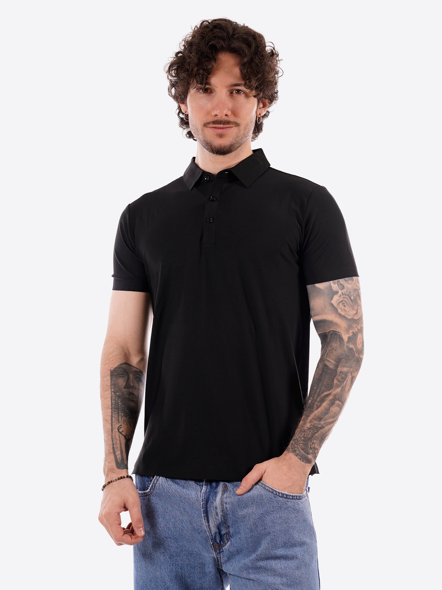 Polo GIANNI LUPO da Uomo - nero GL1003TB-S26BLK