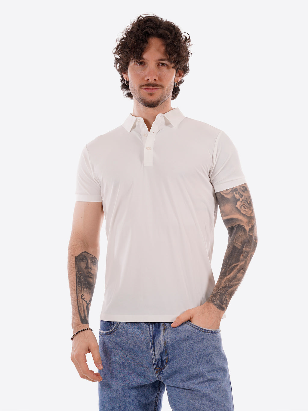Polo GIANNI LUPO da Uomo - bianco GL1003TB-S26WHT