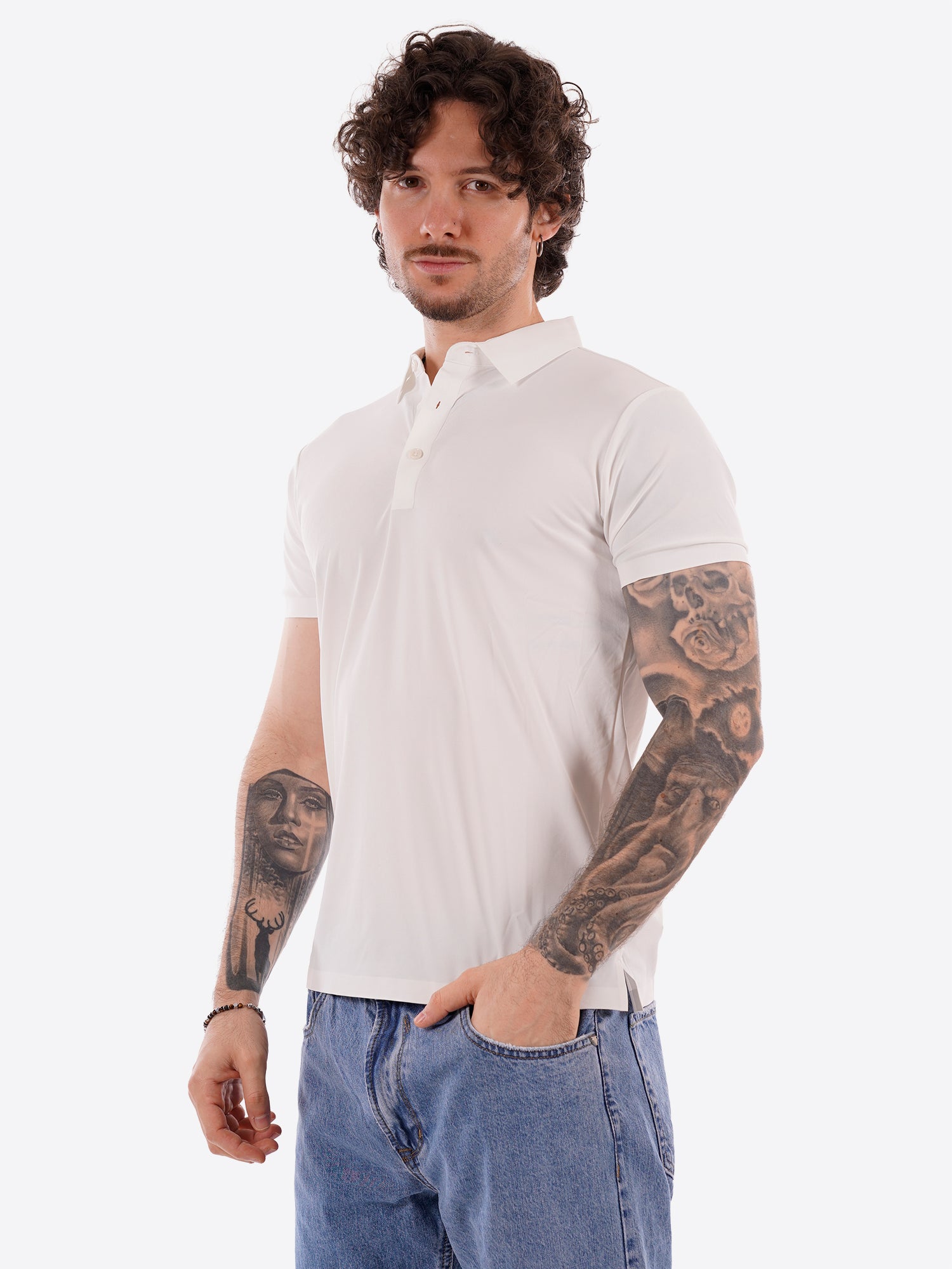 Polo GIANNI LUPO da Uomo - bianco GL1003TB-S26WHT