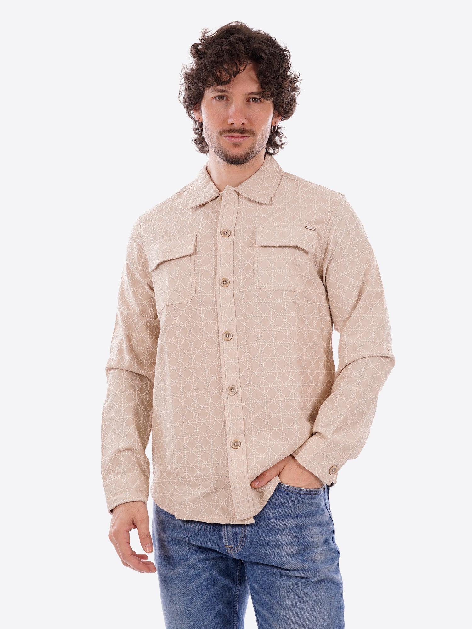 Camicia GIANNI LUPO da Uomo - beige GL1013TBBEIGE