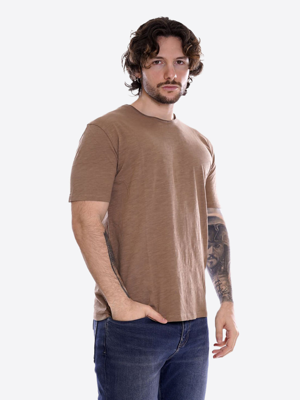 T-shirt GIANNI LUPO da Uomo - beige GL1053F-S26CAMEL