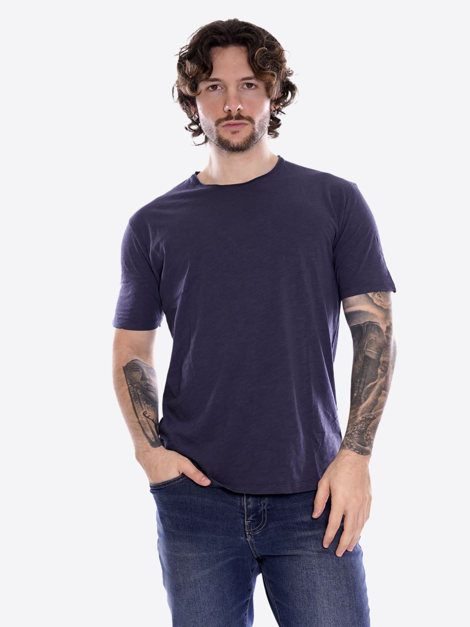 T-shirt GIANNI LUPO da Uomo - blu GL1053F-S26DENIM