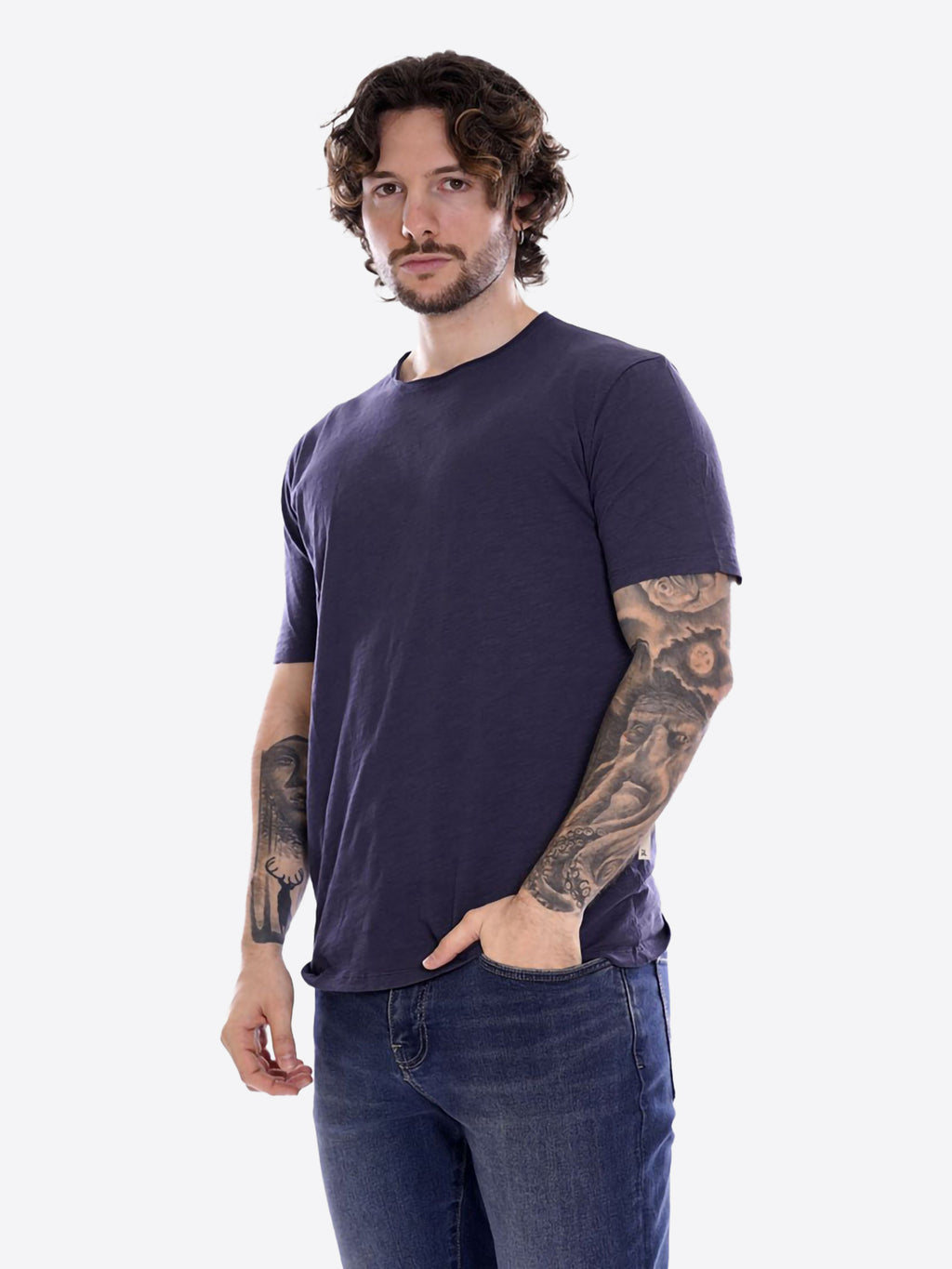 T-shirt GIANNI LUPO da Uomo - blu GL1053F-S26DENIM