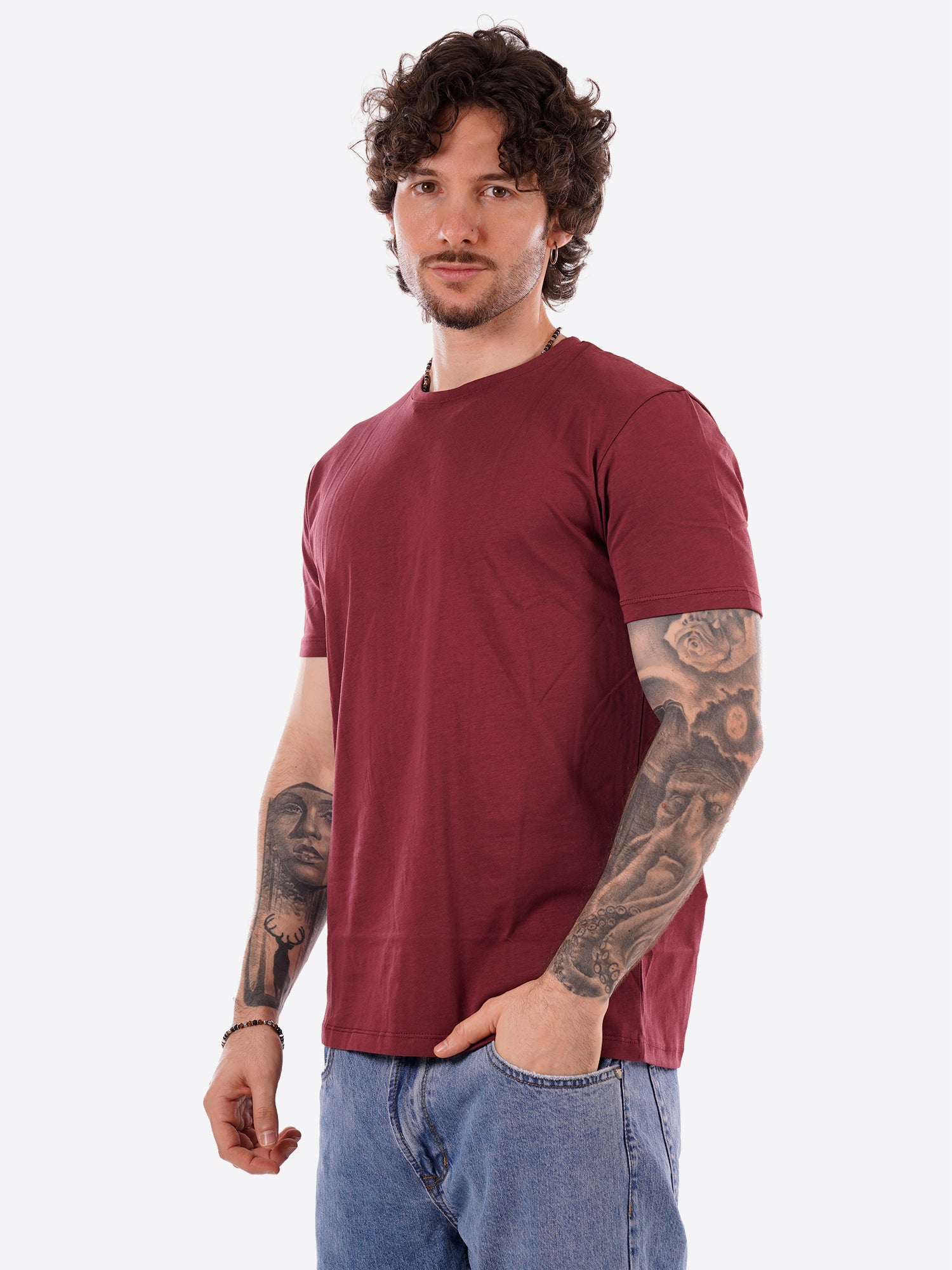 T-shirt GIANNI LUPO da Uomo - rosso GL1078F-S26INDIA