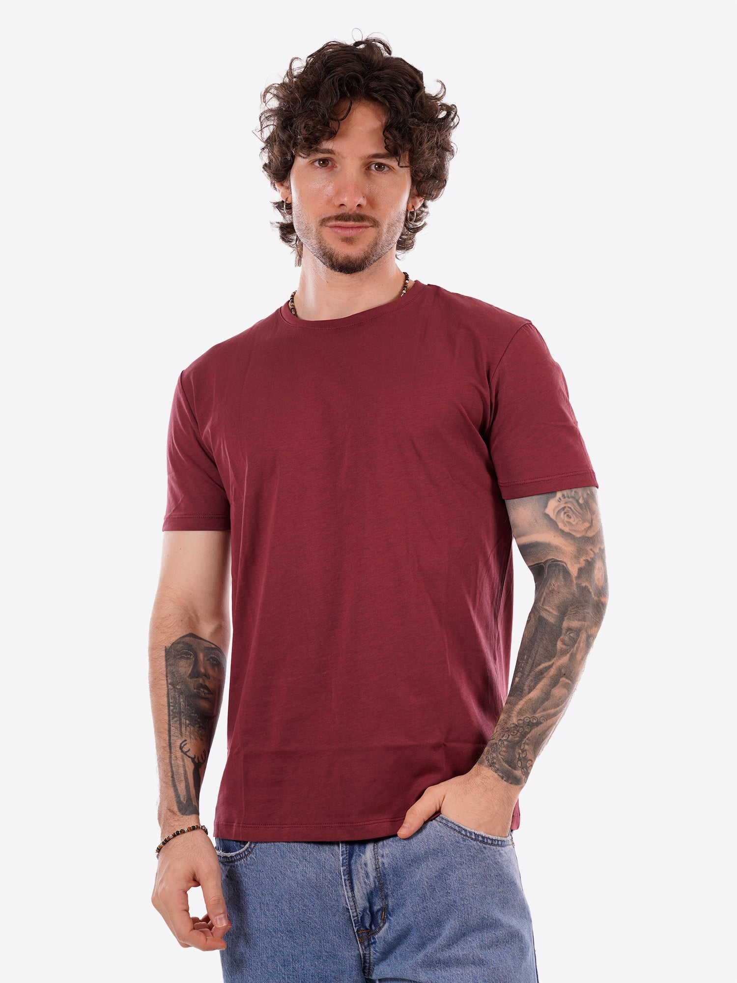 T-shirt GIANNI LUPO da Uomo - rosso GL1078F-S26INDIA