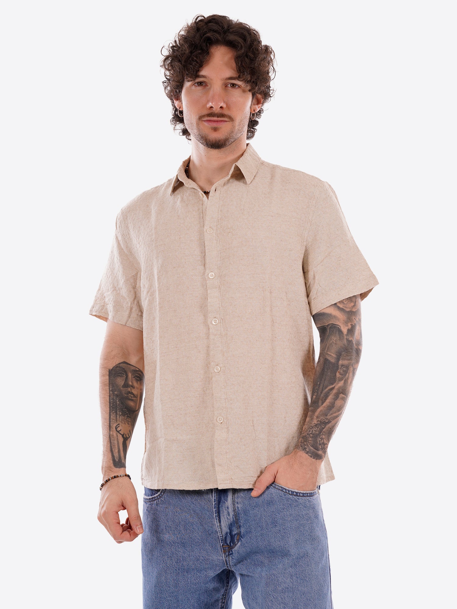 Camicia GIANNI LUPO da Uomo - beige GL138DABEIGE