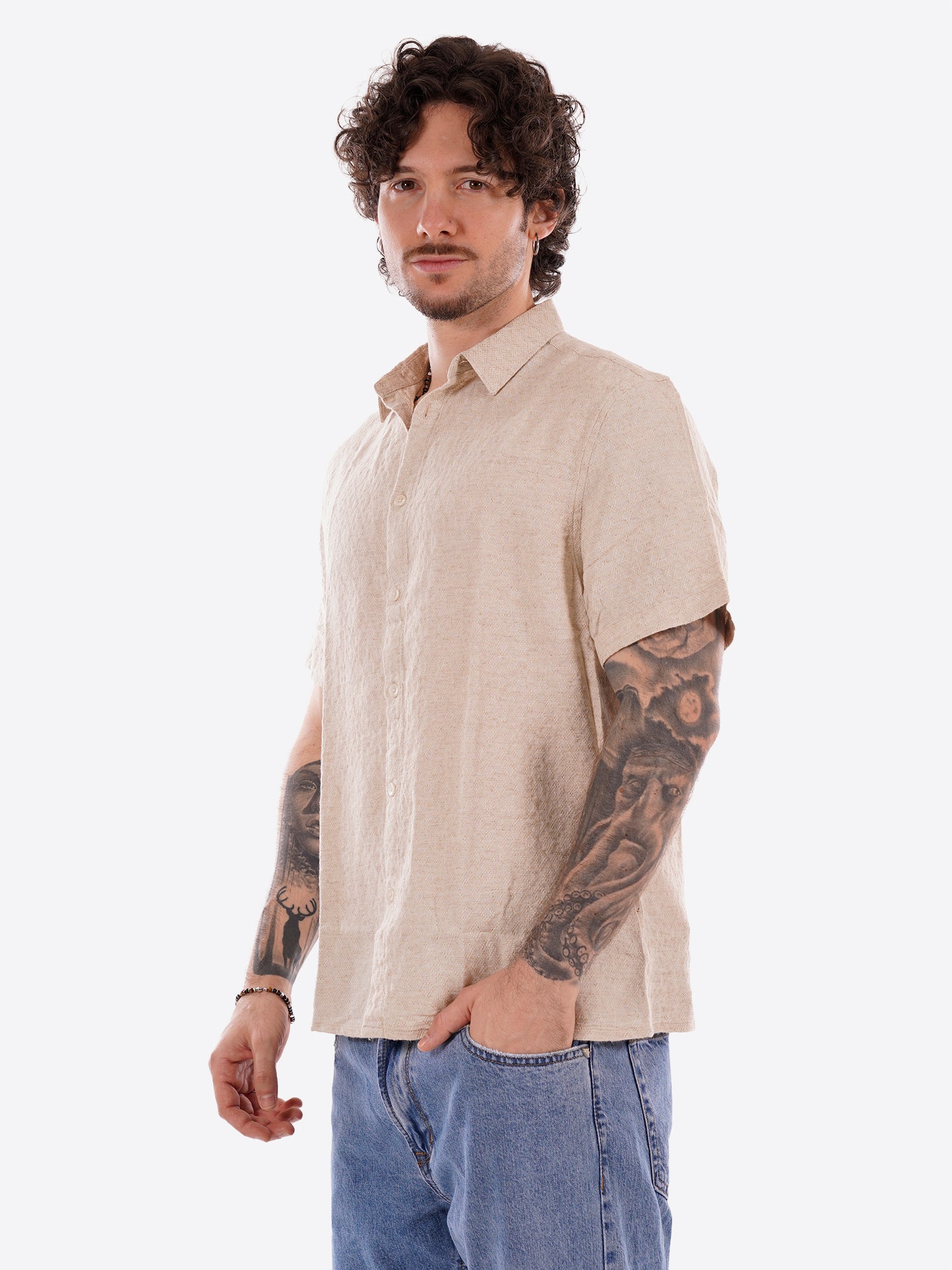 Camicia GIANNI LUPO da Uomo - beige GL138DABEIGE