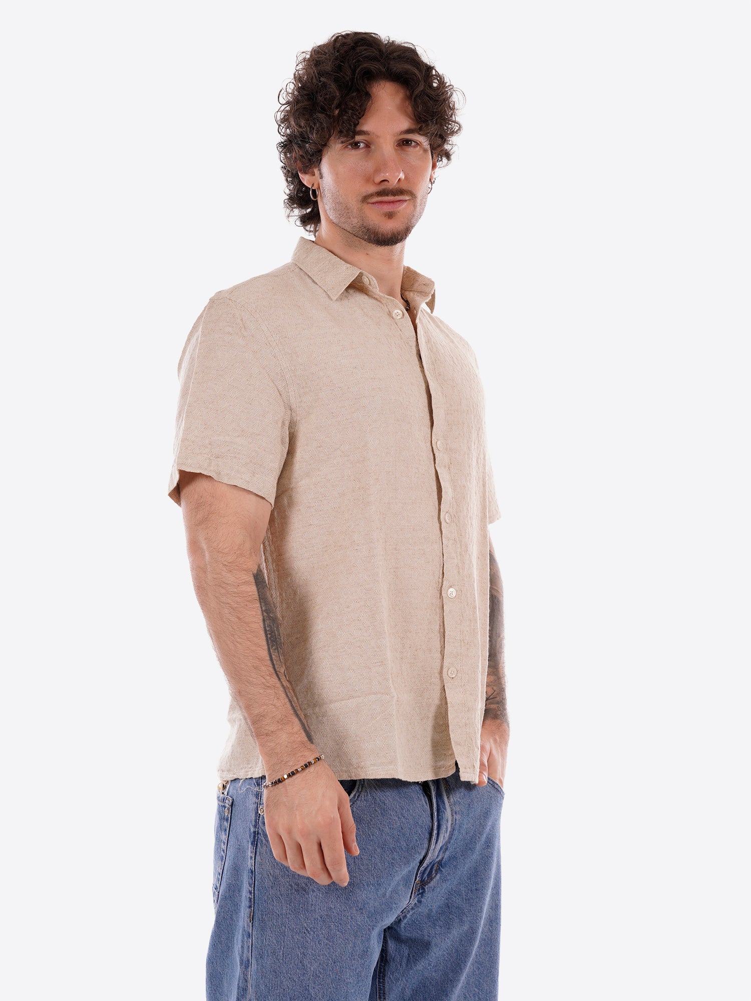 Camicia GIANNI LUPO da Uomo - beige GL138DABEIGE