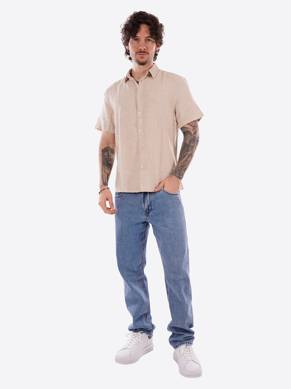 Camicia GIANNI LUPO da Uomo - beige GL138DABEIGE