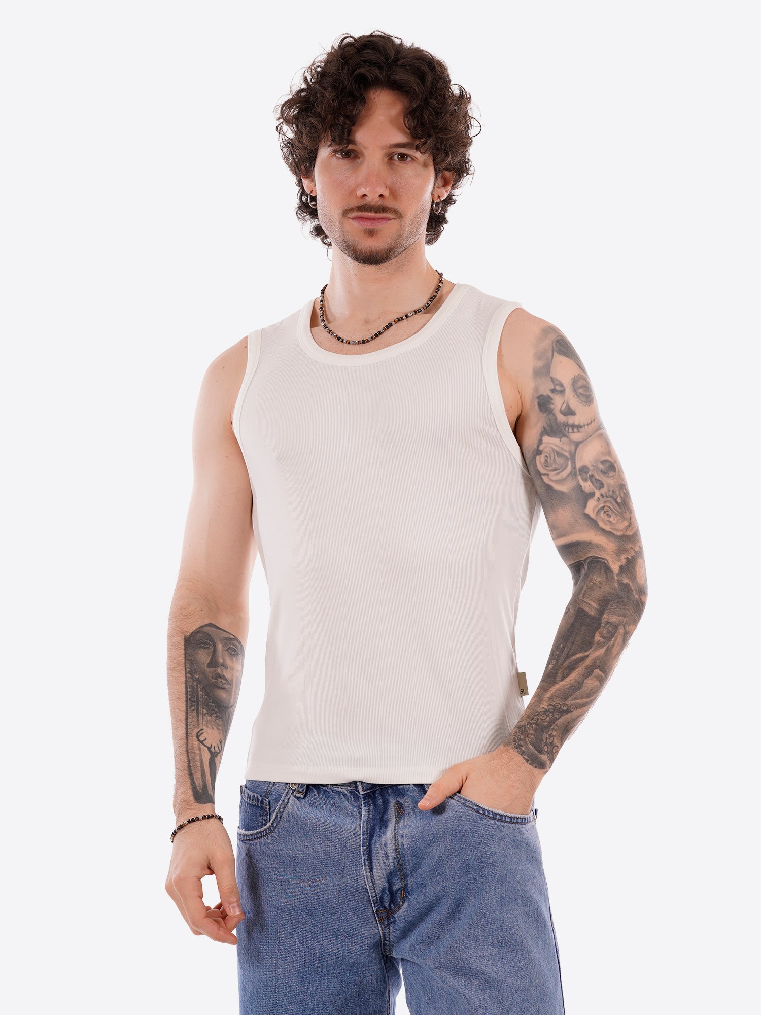 Canotta GIANNI LUPO da Uomo - bianco GL20001Q-S26WHT