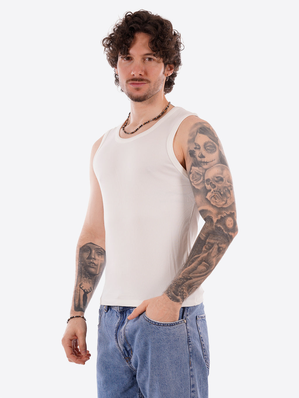 Canotta GIANNI LUPO da Uomo - bianco GL20001Q-S26WHT