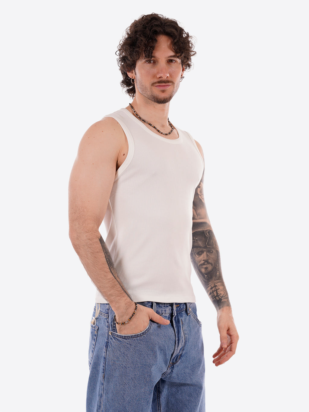 Canotta GIANNI LUPO da Uomo - bianco GL20001Q-S26WHT