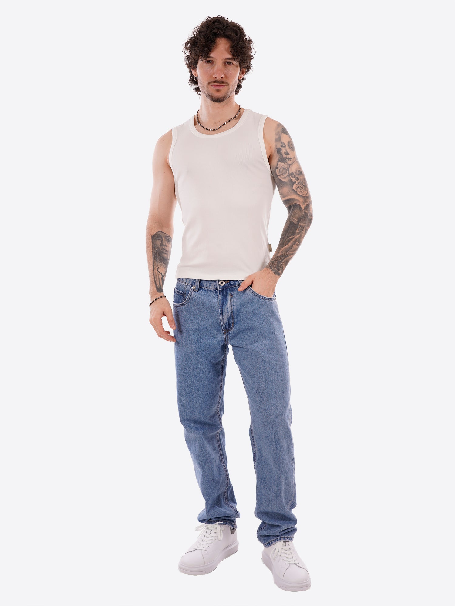 Canotta GIANNI LUPO da Uomo - bianco GL20001Q-S26WHT