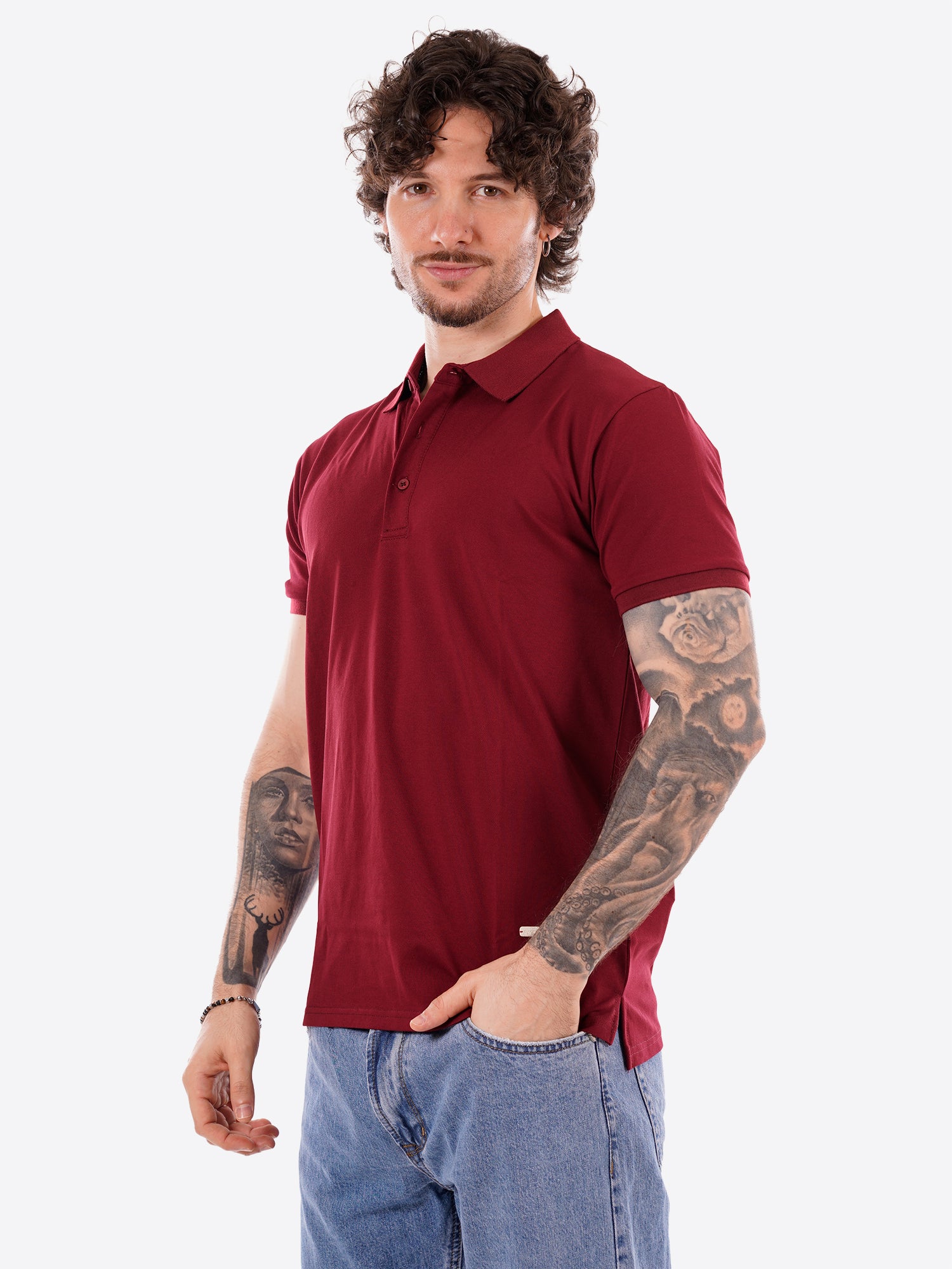 Polo GIANNI LUPO da Uomo - rosso GL2153F-26INDIA