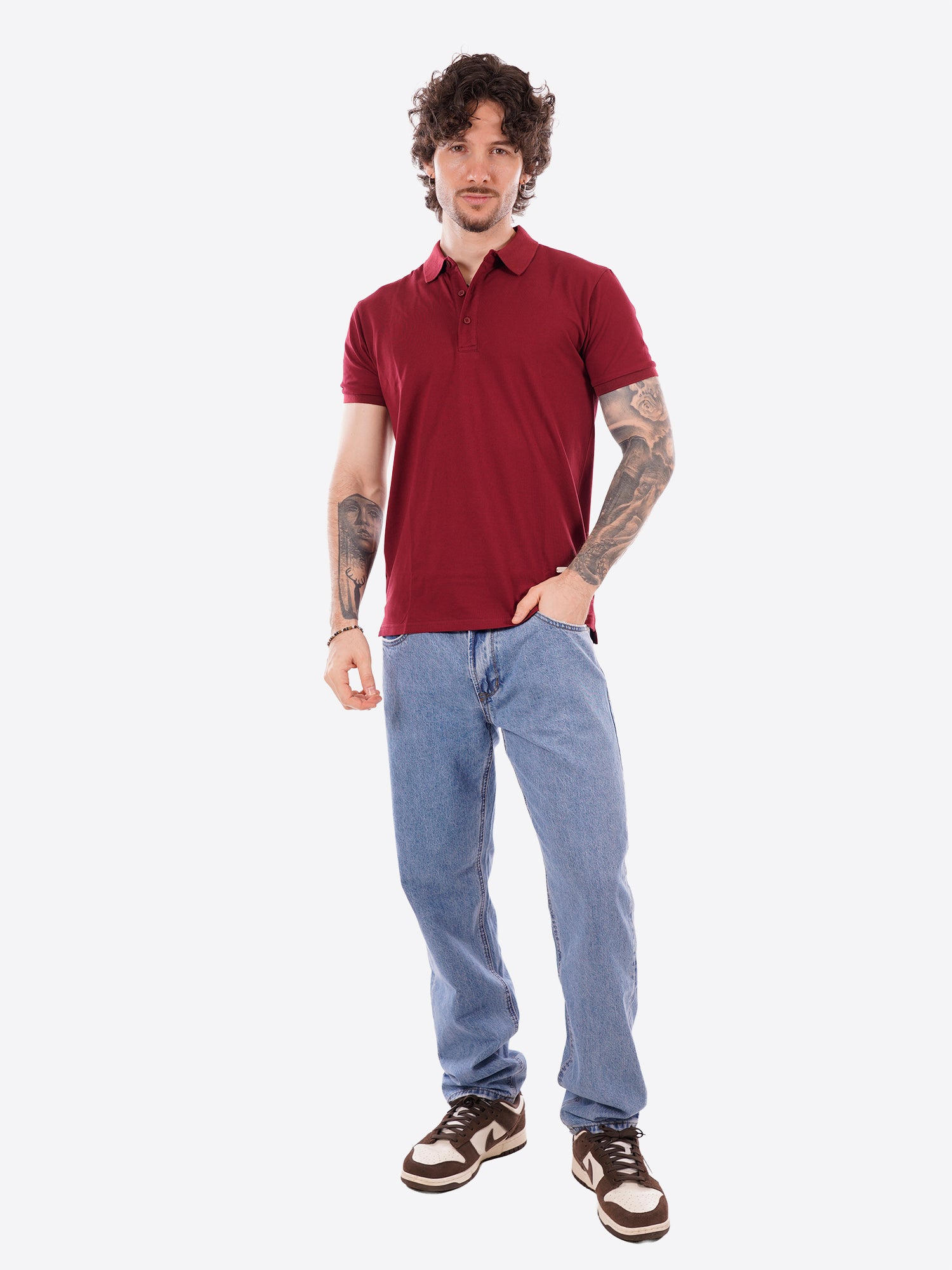 Polo GIANNI LUPO da Uomo - rosso GL2153F-26INDIA