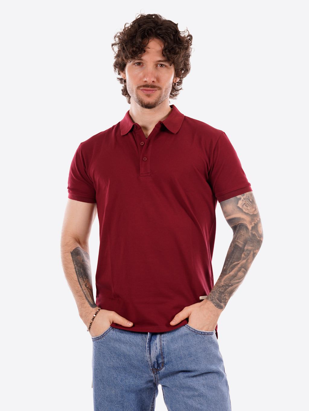Polo GIANNI LUPO da Uomo - rosso GL2153F-26INDIA