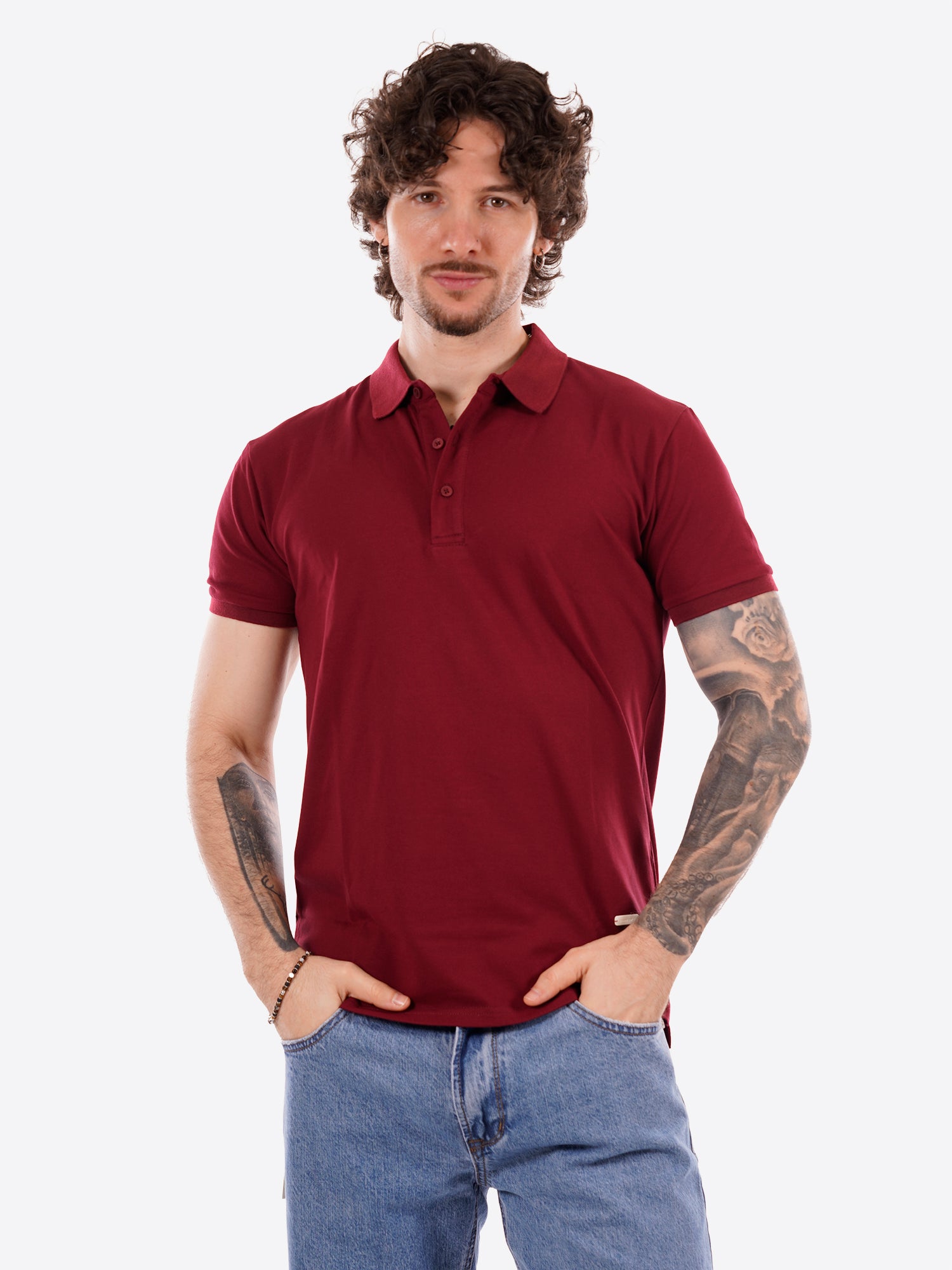 Polo GIANNI LUPO da Uomo - rosso GL2153F-26INDIA