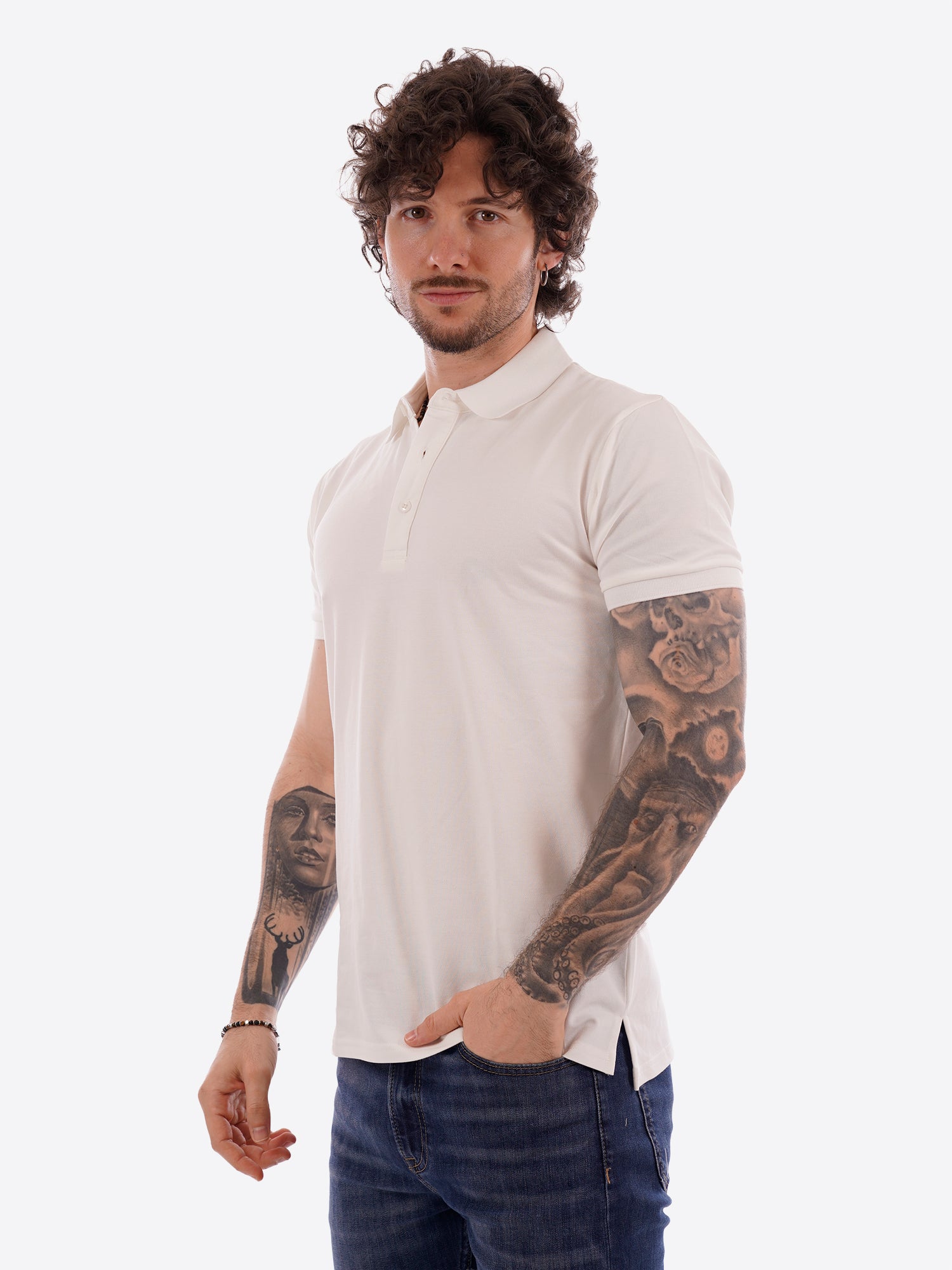 Polo GIANNI LUPO da Uomo - bianco GL2153F-26WHT