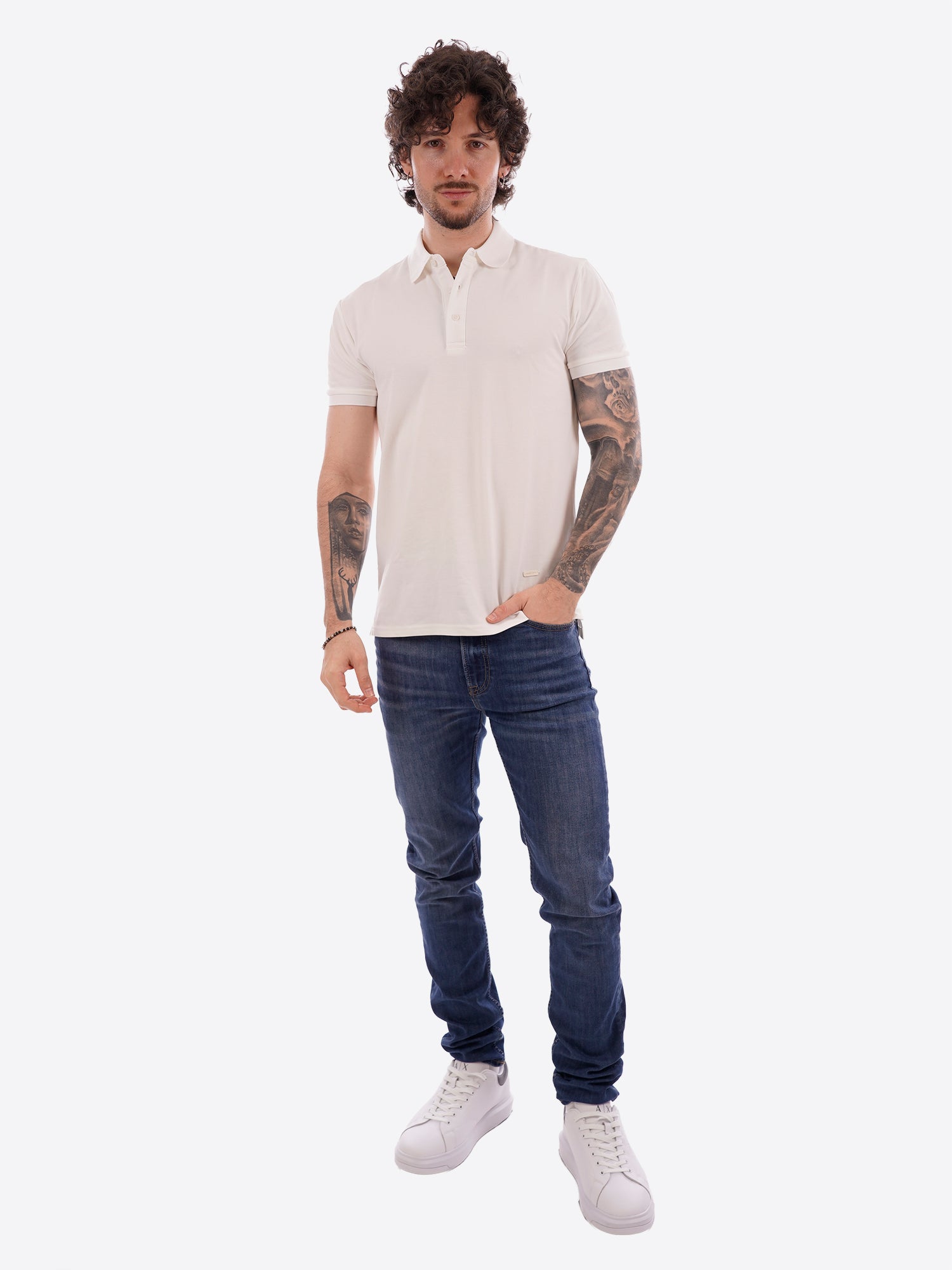 Polo GIANNI LUPO da Uomo - bianco GL2153F-26WHT