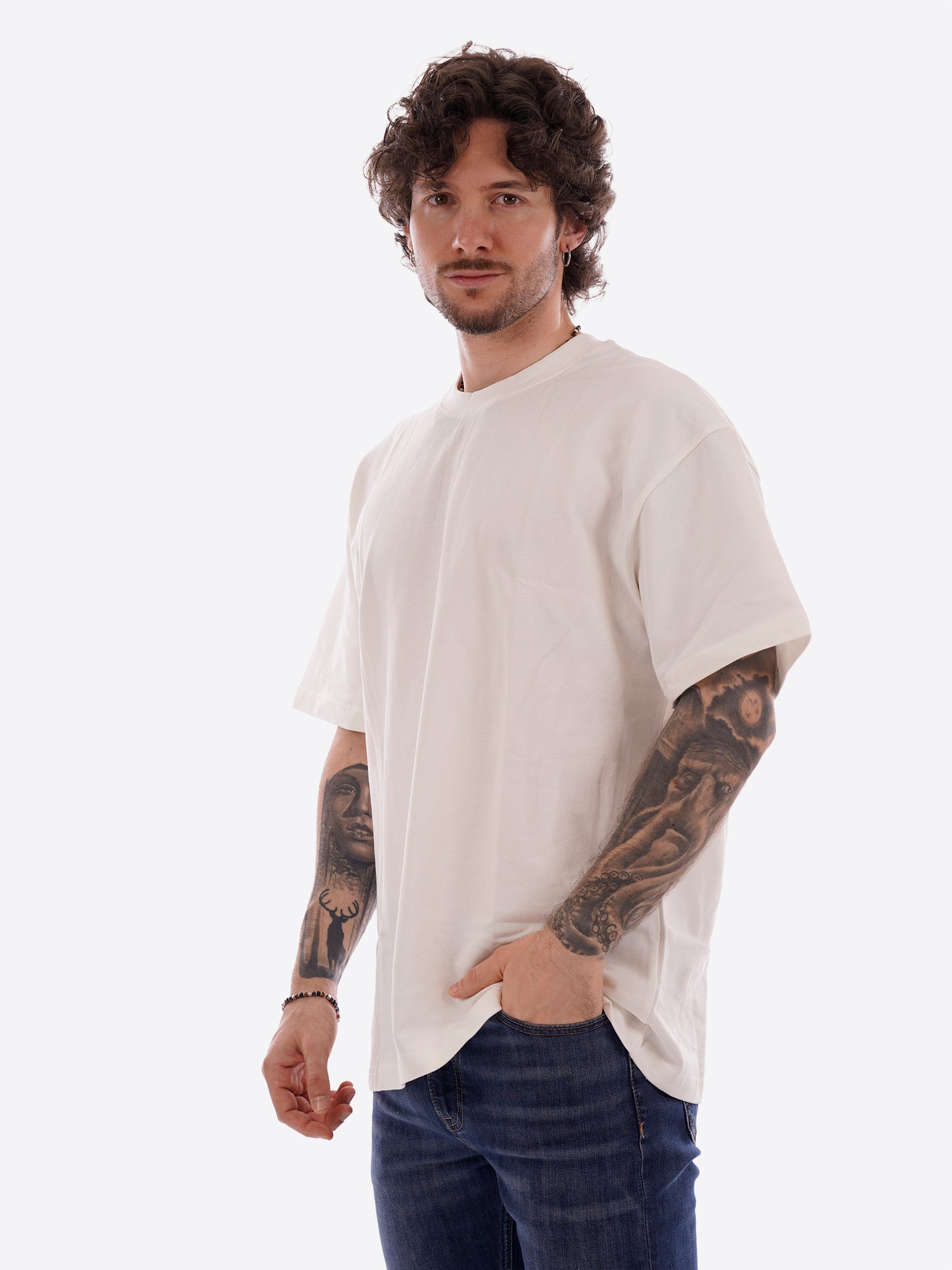 Maglia GIANNI LUPO da Uomo - bianco GL320SX-S26WHT
