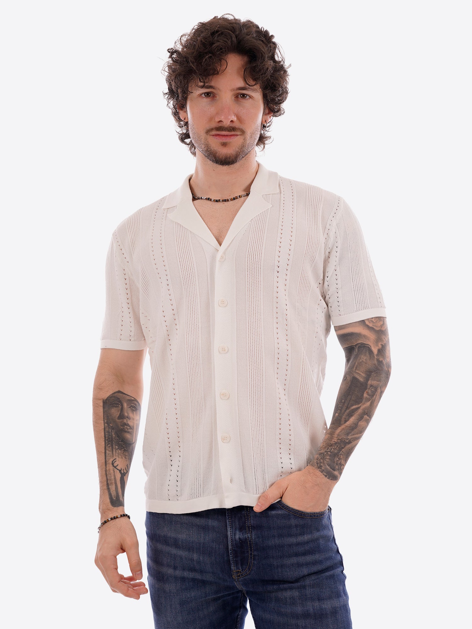 Maglia GIANNI LUPO da Uomo - bianco GL33763-S26WHT