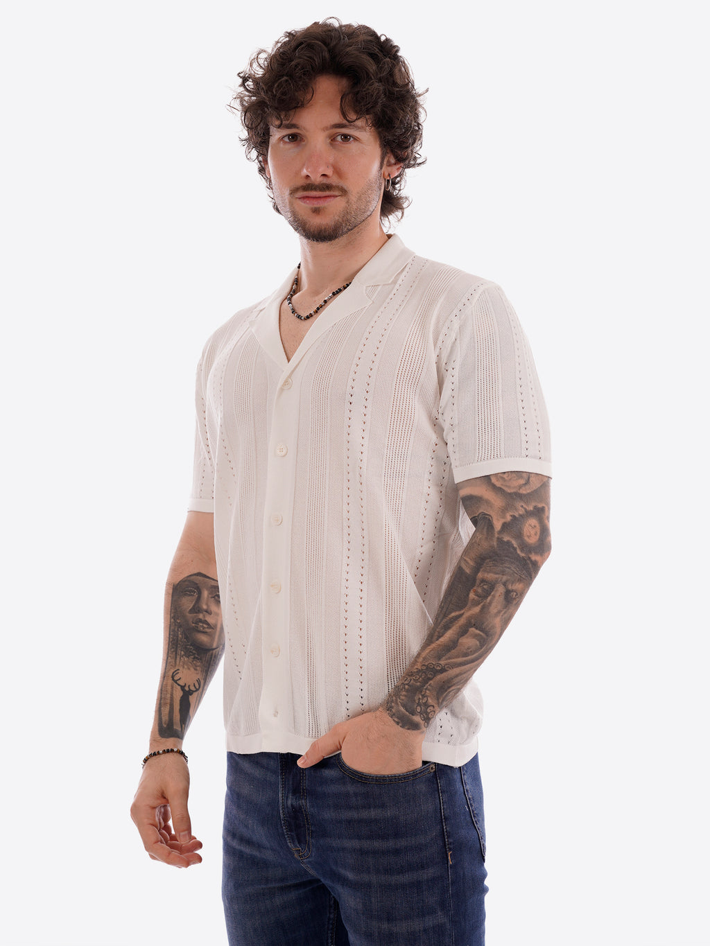 Maglia GIANNI LUPO da Uomo - bianco GL33763-S26WHT