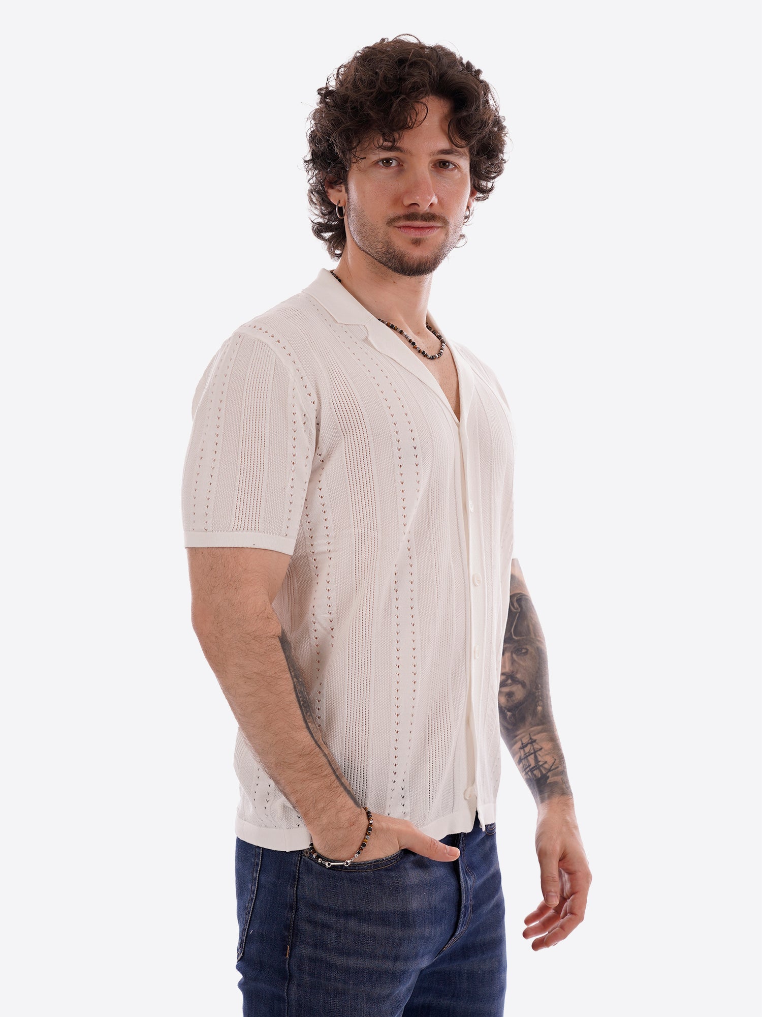 Maglia GIANNI LUPO da Uomo - bianco GL33763-S26WHT