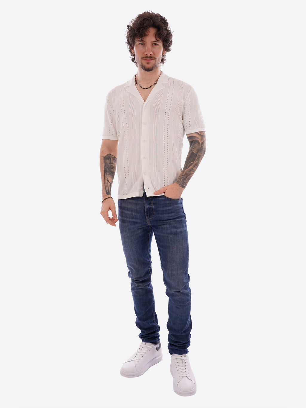 Maglia GIANNI LUPO da Uomo - bianco GL33763-S26WHT