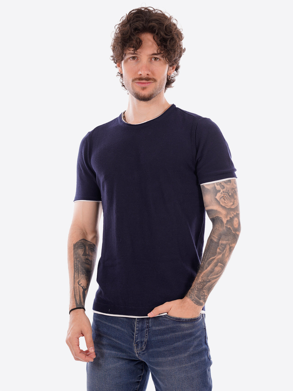 T-shirt GIANNI LUPO da Uomo - blu GL35203-S26NAVY