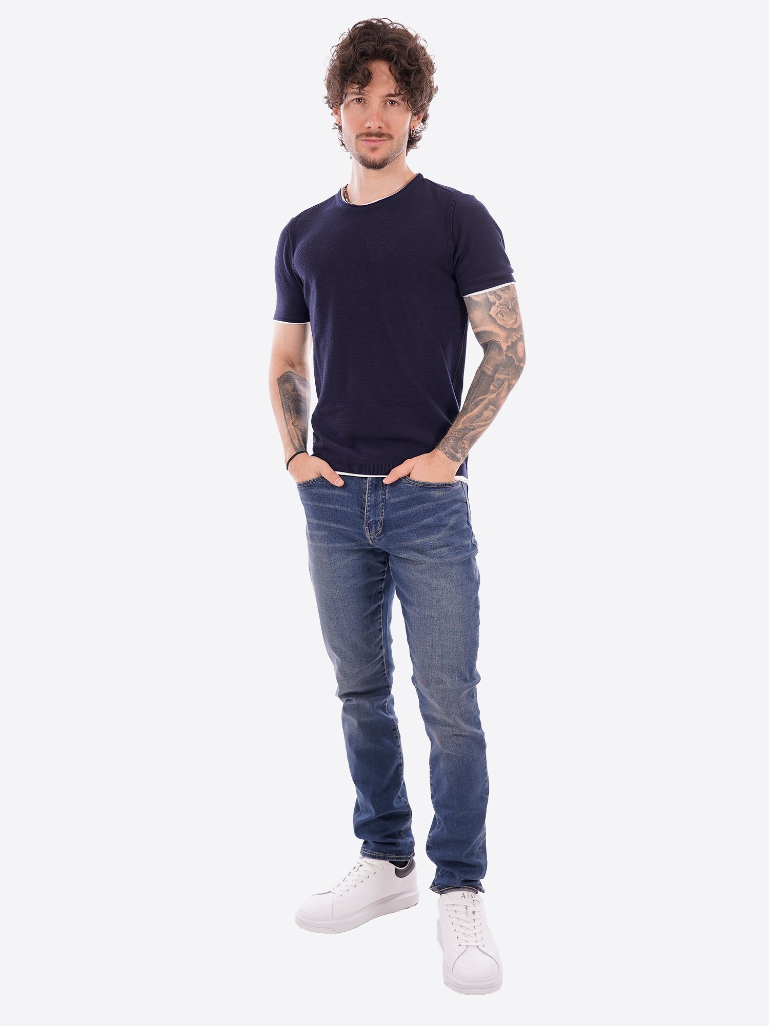 T-shirt GIANNI LUPO da Uomo - blu GL35203-S26NAVY