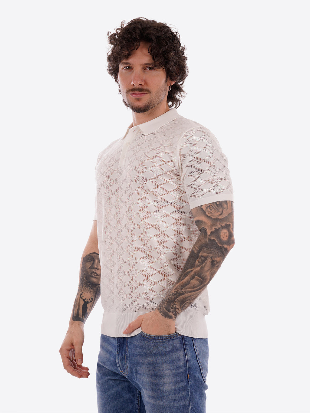 Polo GIANNI LUPO da Uomo - bianco GL35328WHT