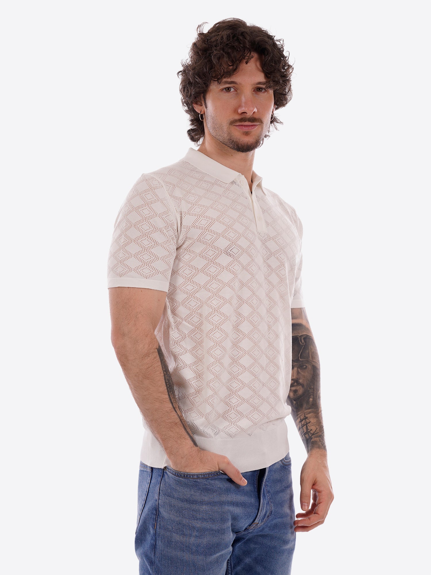 Polo GIANNI LUPO da Uomo - bianco GL35328WHT