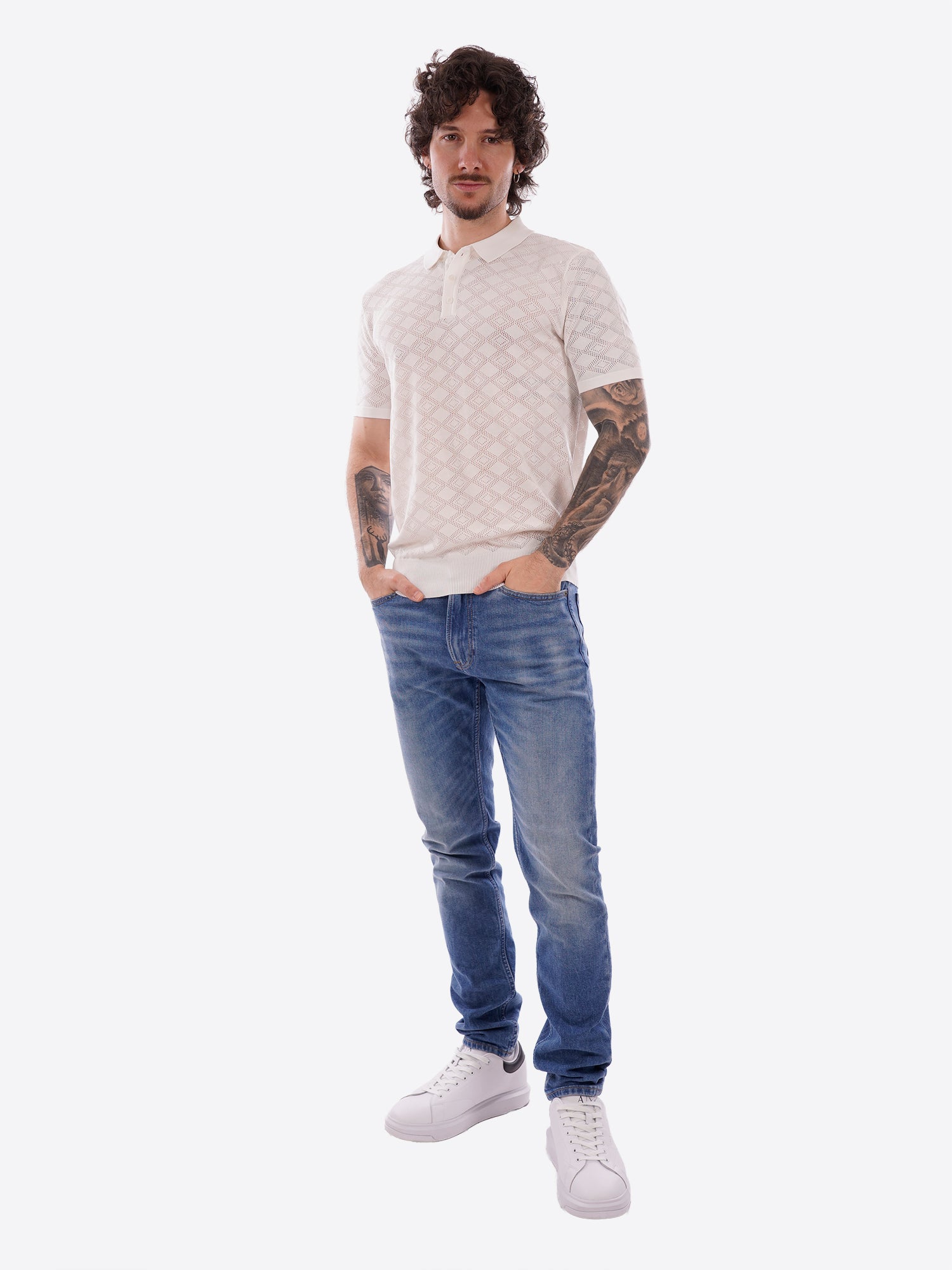 Polo GIANNI LUPO da Uomo - bianco GL35328WHT