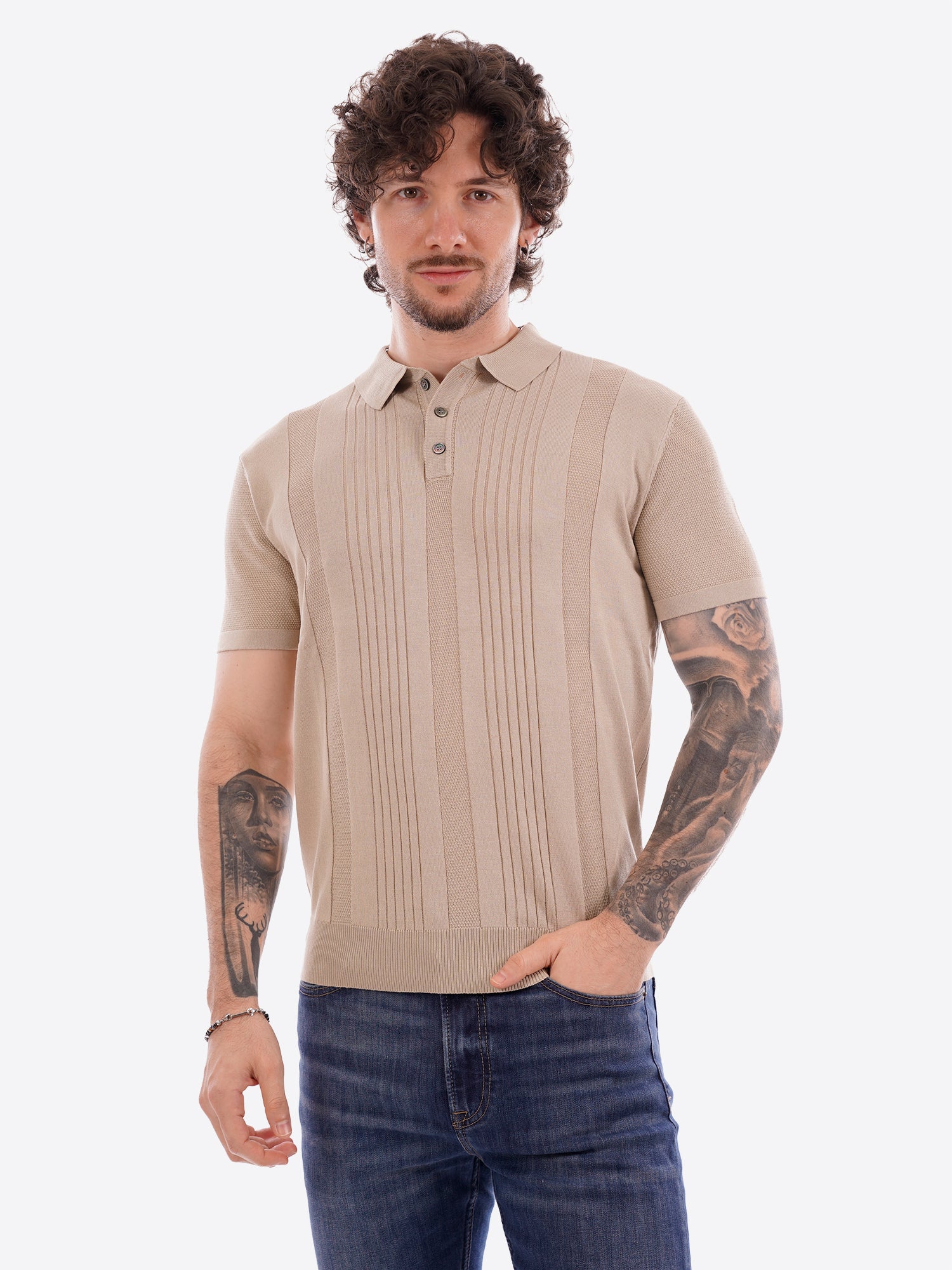 Polo GIANNI LUPO da Uomo - beige GL35337BEIGE