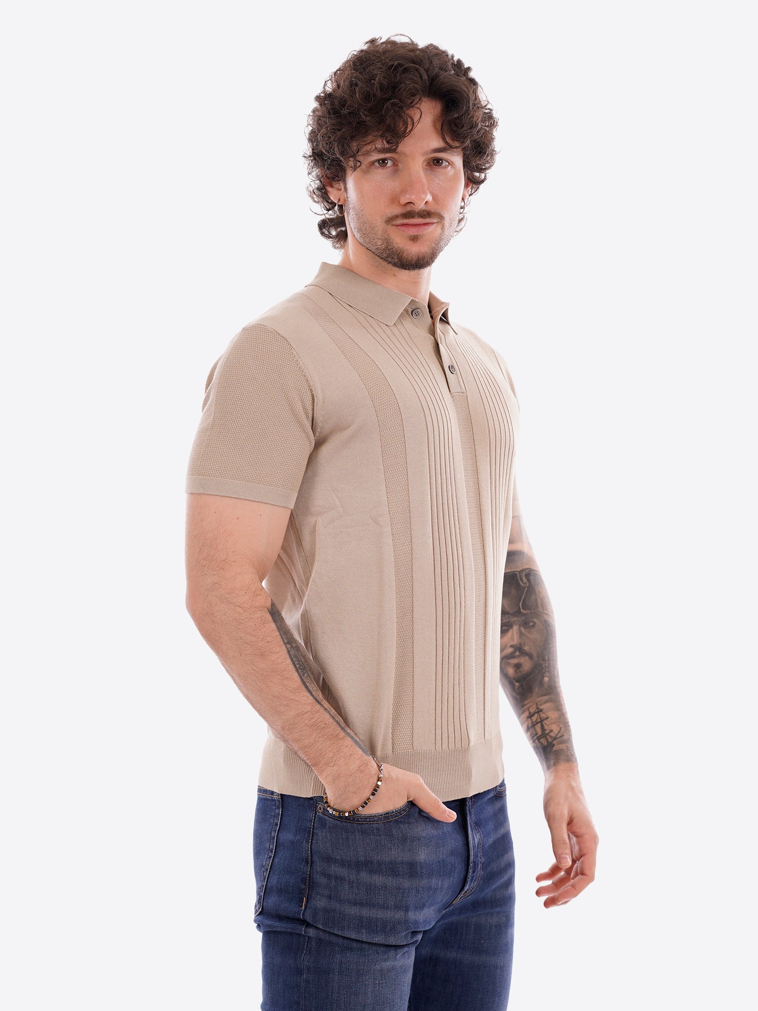 Polo GIANNI LUPO da Uomo - beige GL35337BEIGE