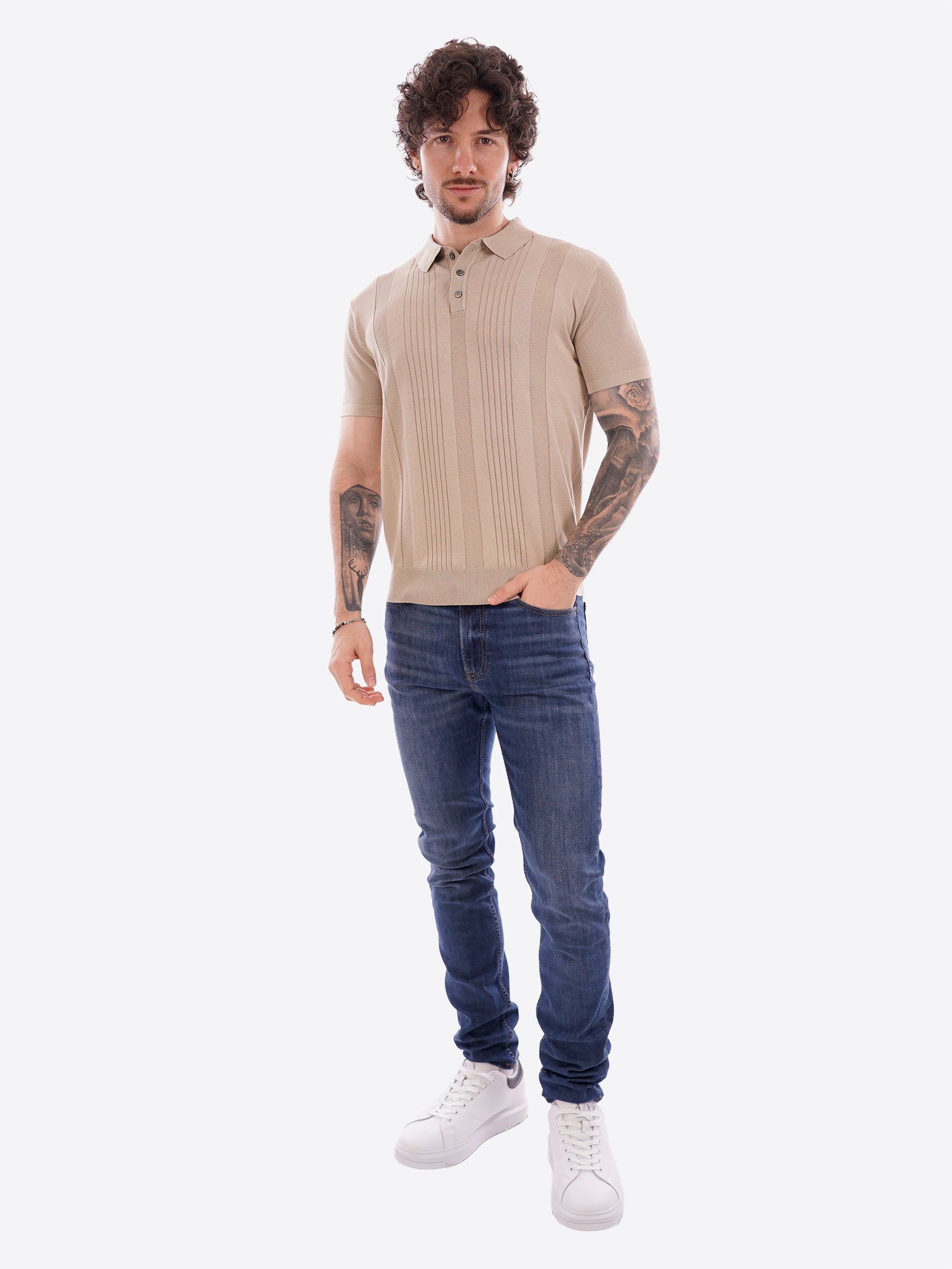 Polo GIANNI LUPO da Uomo - beige GL35337BEIGE