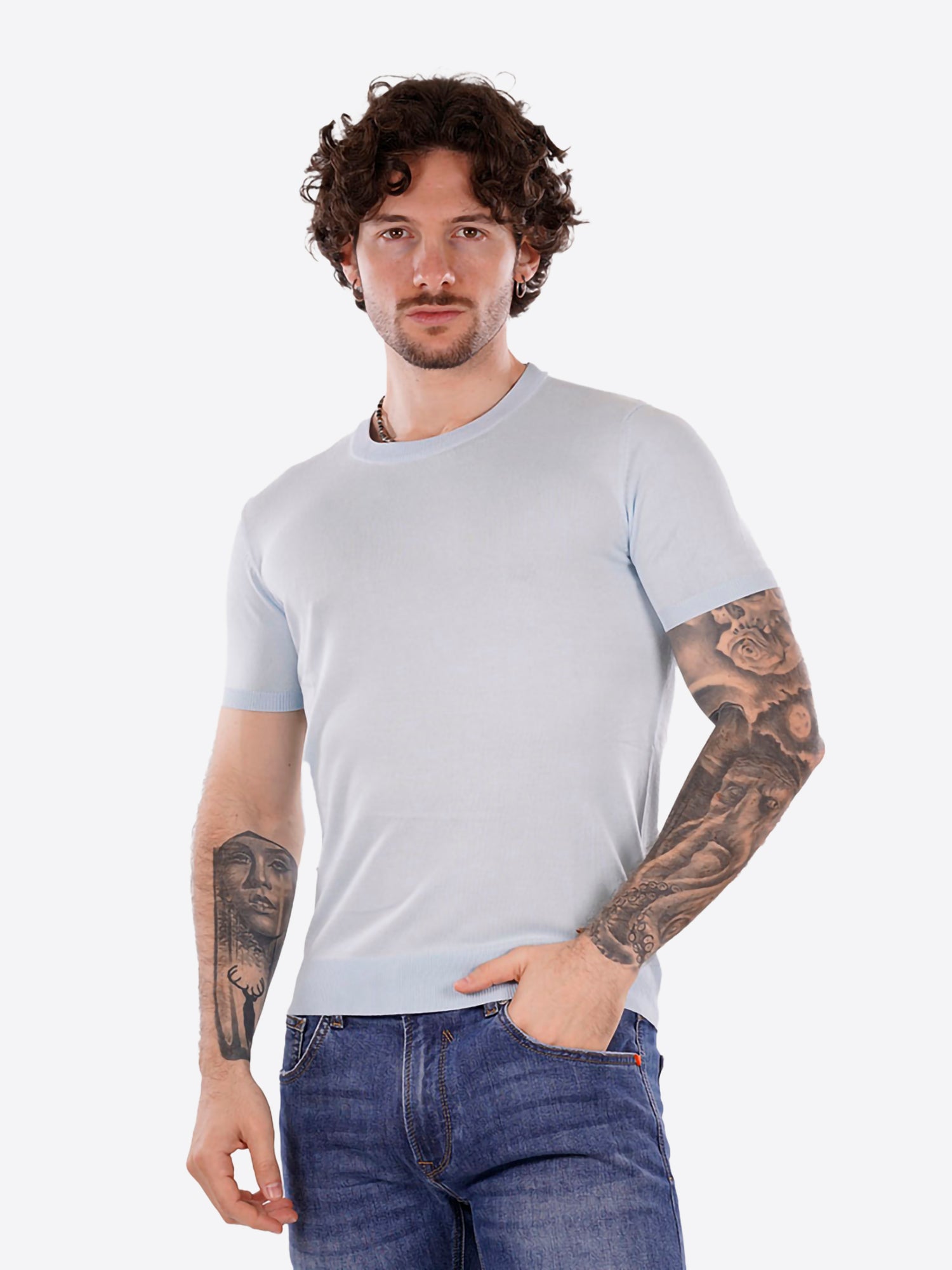 T-shirt GIANNI LUPO da Uomo - blu GL510S-S26SKY