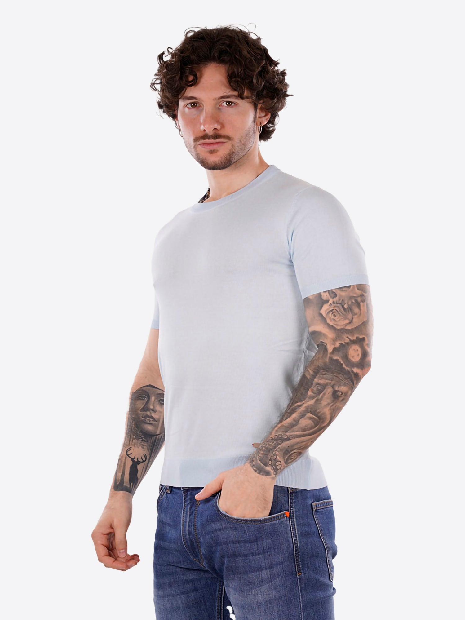 T-shirt GIANNI LUPO da Uomo - blu GL510S-S26SKY