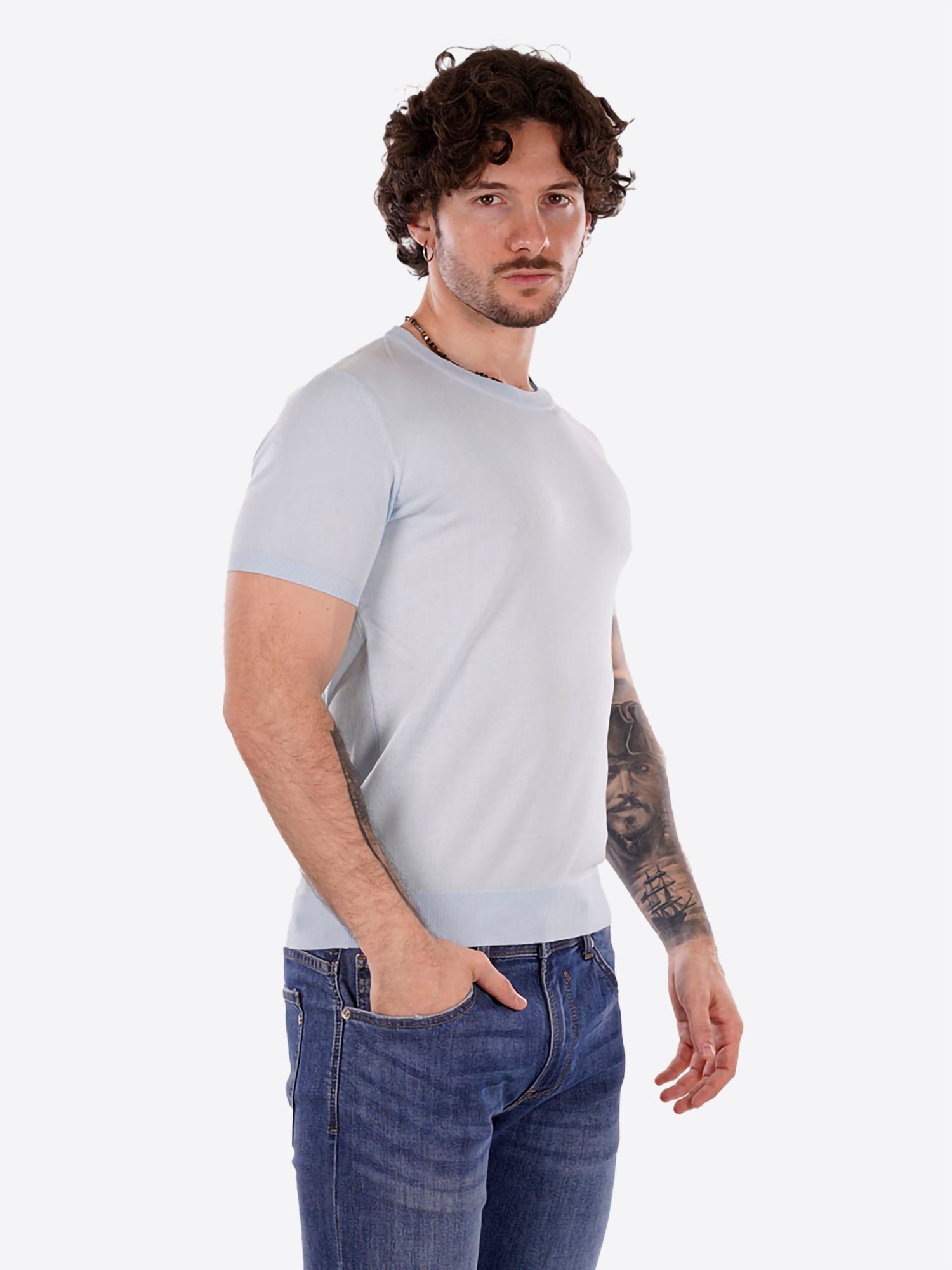 T-shirt GIANNI LUPO da Uomo - blu GL510S-S26SKY