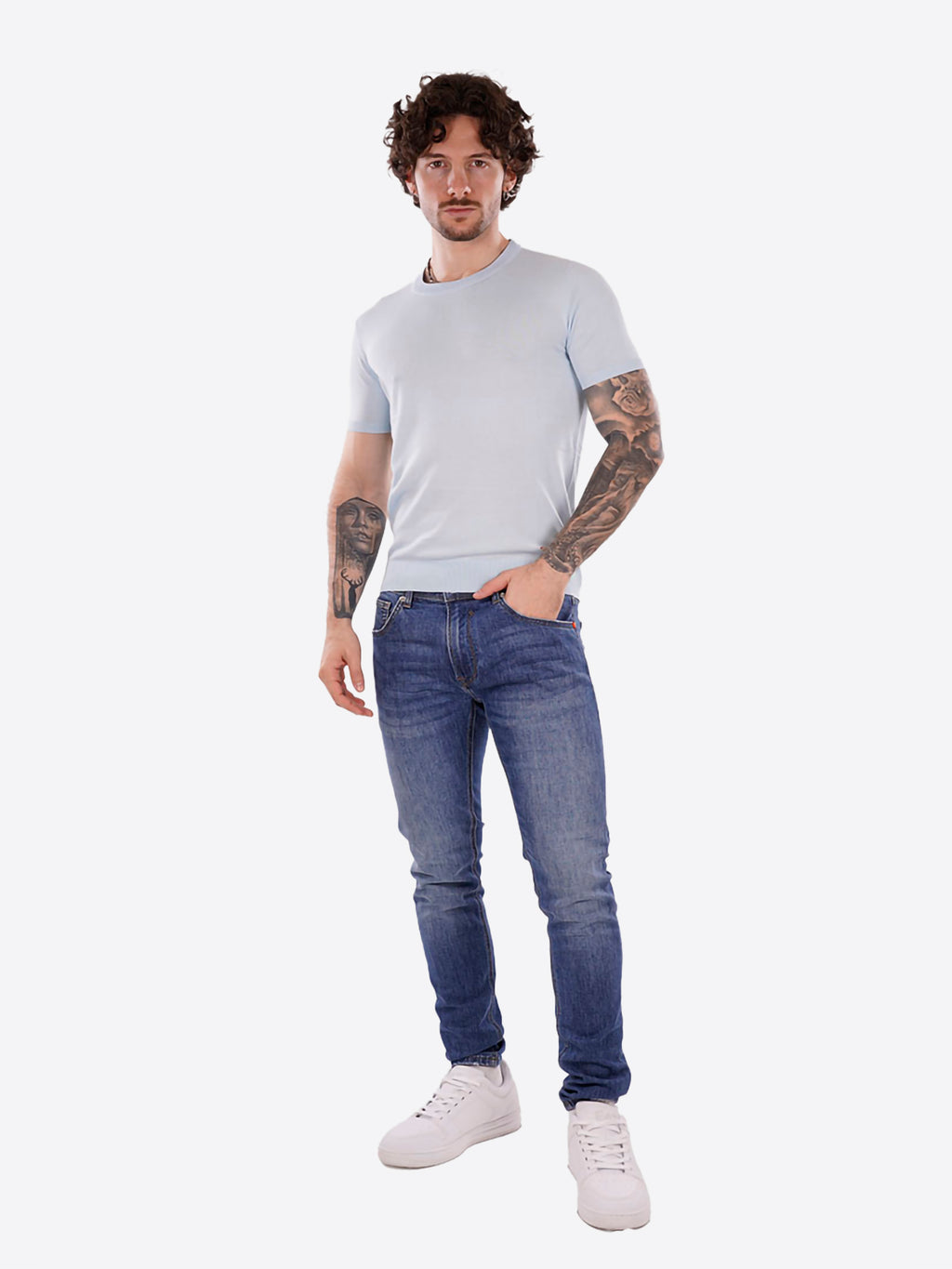 T-shirt GIANNI LUPO da Uomo - blu GL510S-S26SKY