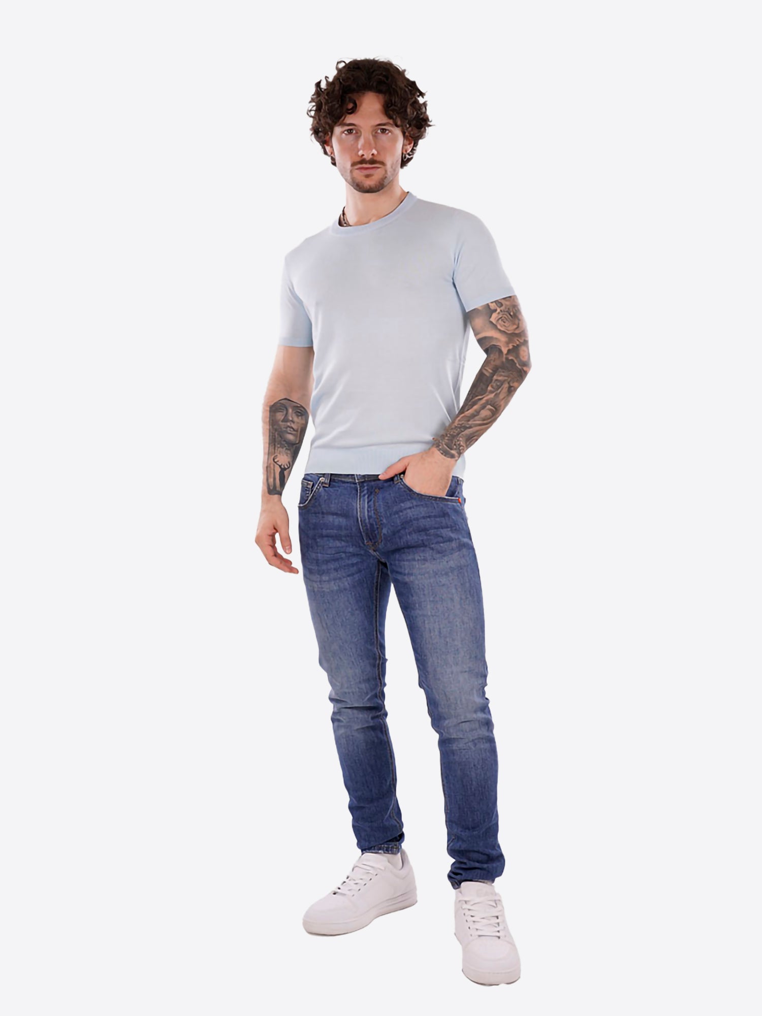 T-shirt GIANNI LUPO da Uomo - blu GL510S-S26SKY