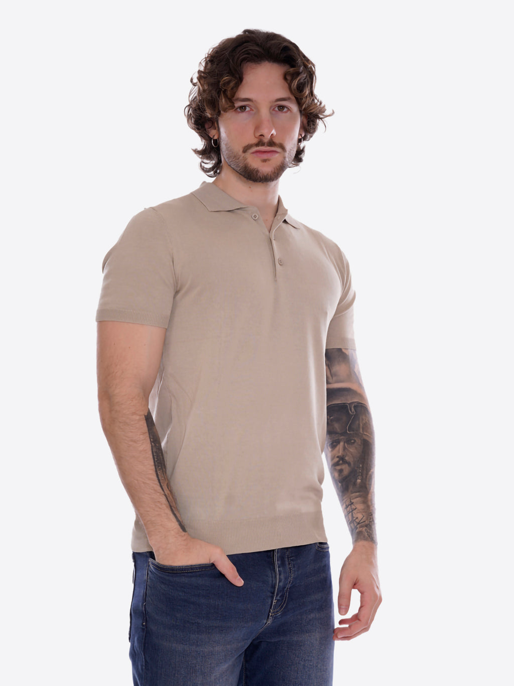 Polo GIANNI LUPO da Uomo - beige GL511S-S26BEIGE